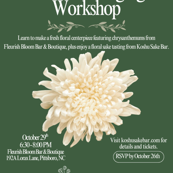 Flower Arranging Workshop with Fleurish Bloom Bar & Boutique