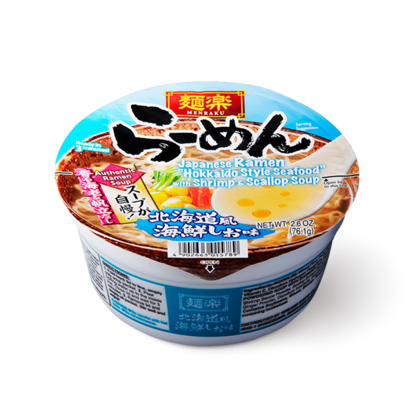 Menraku Hokkaido Style Seafood w/Shrimp & Scallop (Cup/Bowl)